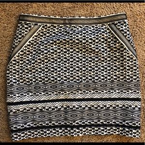 White House Black Market Patterned Mini